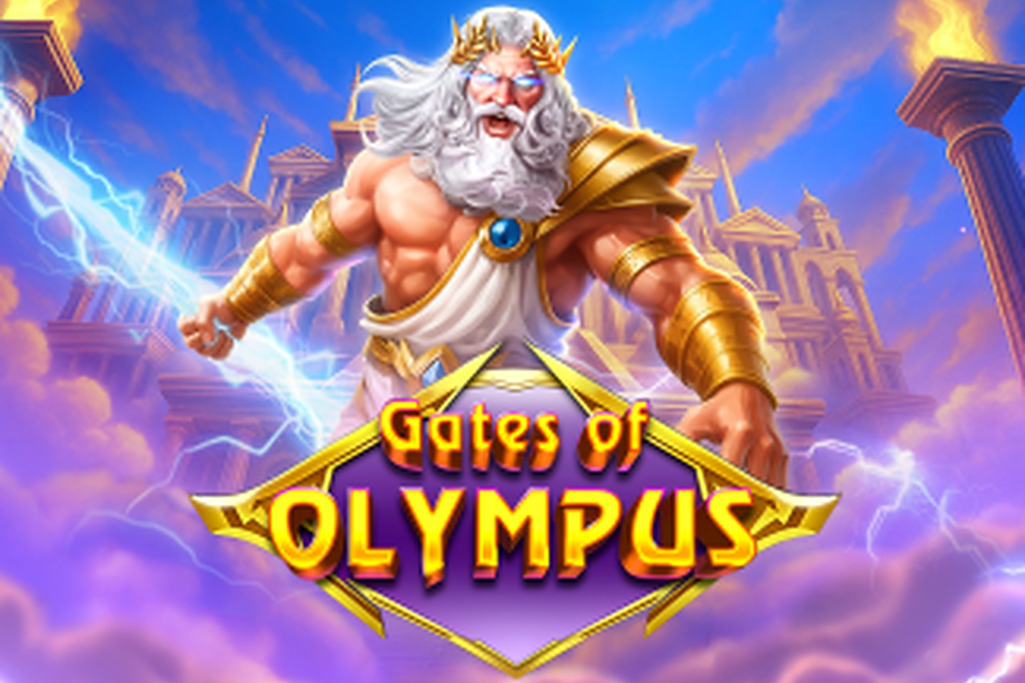 Arte oficial de Gates of Olympus, da Pragmatic Play
